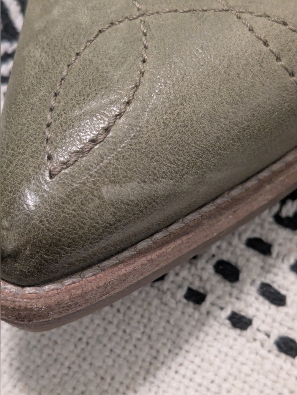 AS98 Clif Mules in sage green leather Size 39 8 8.5 - Picture 9 of 9
